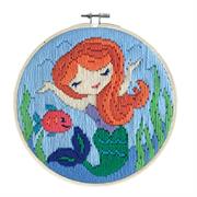 Long Stitch Kit Round, 22 x 22cm, Mermaid Song